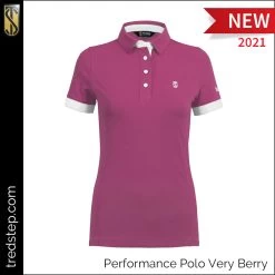 Tredstep Ladies Performance Polo -Equestrian Clothing Shop Tredstep Polo VeryBerry LPPVEB