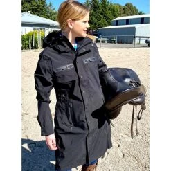 UHIP Mid Length Water Repellent Trench Coat BLACK -Equestrian Clothing Shop Trenchfront 3bf36387 bccb 4aa2 89d6 3cdf8881e7e4