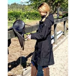 UHIP Mid Length Water Repellent Trench Coat BLACK -Equestrian Clothing Shop Trenchside 11ede50a 6404 4a8a 89c3 fbb4b1ecbd42
