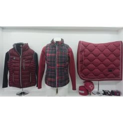 Uhip Padded Ladies Vest Rich Burgundy Sheen -Equestrian Clothing Shop Uhipvestred