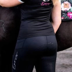 Epona Elite SCARLET Riding Tights BLACK CRYSTAL -Equestrian Clothing Shop a12