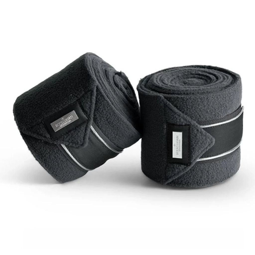 Equestrian Stockholm Fleece Bandages Silver Cloud 1 Equestrian Stockholm Fleece Bandages Silver Cloud
