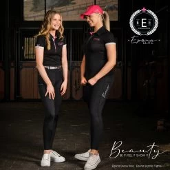 Epona Elite Grace Ladies Polo Shirt BLACK -Equestrian Clothing Shop black 0ac54988 b4d3 4e12 878d f8d91743811a