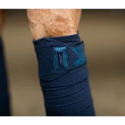Equestrian Stockholm Fleece Bandages Set Of 4 Blue Meadow -Equestrian Clothing Shop blue meadow bandage2