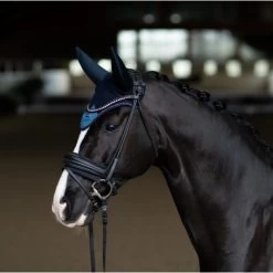 Equestrian Stockholm Ear Bonnet Blue Meadow -Equestrian Clothing Shop blue meadow bonnet