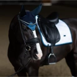 Equestrian Stockholm Ear Bonnet Blue Meadow