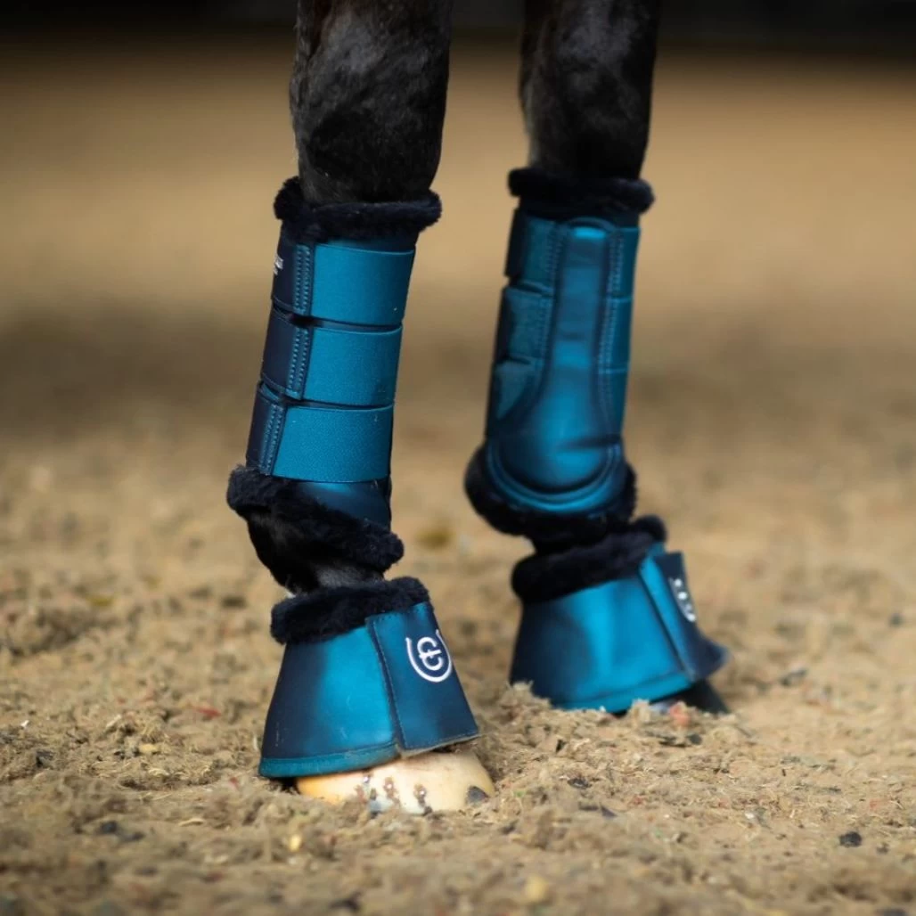 Equestrian Stockholm Fleece Lined Brushing Boots Blue Meadow 2 Equestrian Stockholm Fleece Lined Brushing Boots Blue Meadow - Image 2