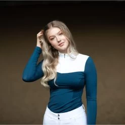 Equestrian Stockholm Light Breeze Competition Top Blue Meadow -Equestrian Clothing Shop blue meadow light breeze top2