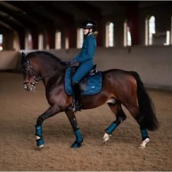 Equestrian Stockholm Dressage Saddle Pad Blue Meadow COB -Equestrian Clothing Shop blue meadow spad cob2