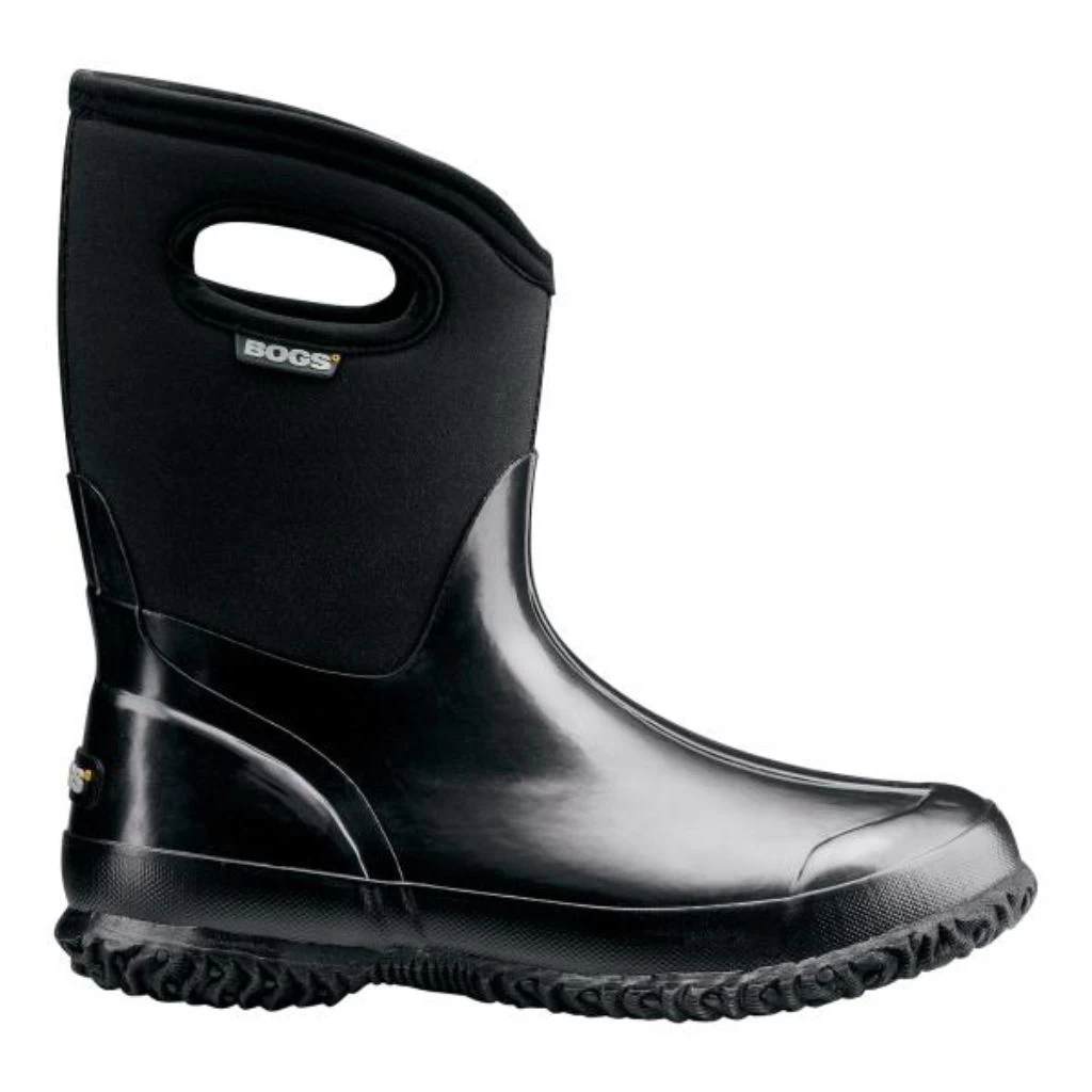 Bogs Classic Mid Handle Top Ladies Gumboots BLACK 1 Bogs Classic Mid Handle Top Ladies Gumboots BLACK