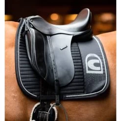 Cavallo Hetty Dressage Saddle Pad With Crystal Detail WHITE