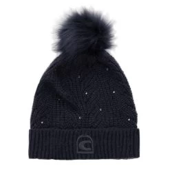 Cavallo Elena Cable Knit Beanie With Crystals