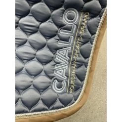 Cavallo Heather Dressage Saddle Pad -Equestrian Clothing Shop cavallo heather navy logo