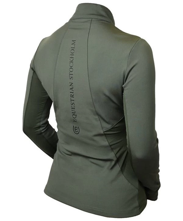 Equestrian Stockholm Long Sleeved Vision Top DEEP OLIVINE 2 Equestrian Stockholm Long Sleeved Vision Top DEEP OLIVINE - Image 2