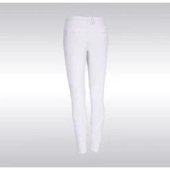 Samshield Diane Ladies Full Silicone Seat Competition Breeches With Crystal Logo -Equestrian Clothing Shop diane breech white back