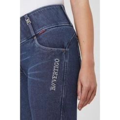 B Vertigo Dianne Ladies Silicone Full Seat Denim Breeches -Equestrian Clothing Shop dianne denim breech dark4