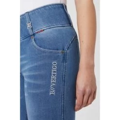 B Vertigo Dianne Ladies Silicone Full Seat Denim Breeches -Equestrian Clothing Shop dianne denim breech light4
