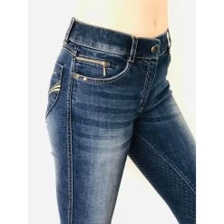 Equi-Theme Texas Silicone Full Seat Denim Breeches -Equestrian Clothing Shop equi theme texas denim