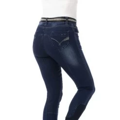 Equi-Theme Texas Silicone Full Seat Denim Breeches -Equestrian Clothing Shop equi theme texas denim breech5