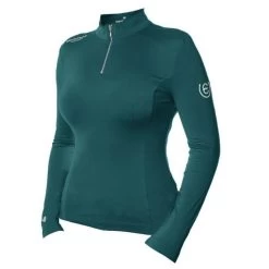Equestrian Stockholm UV Protection Long Sleeved Top EMERALD