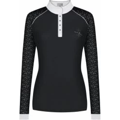 FairPlay Anita Long Sleeved Competition Shirt With Lace Sleeves -Equestrian Clothing Shop fairplay anita long black
