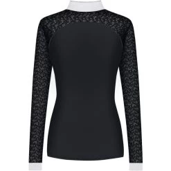 FairPlay Anita Long Sleeved Competition Shirt With Lace Sleeves -Equestrian Clothing Shop fairplay anita long black2