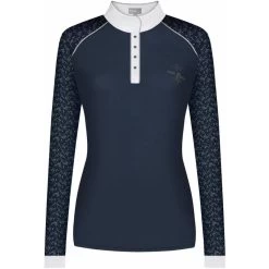 FairPlay Anita Long Sleeved Competition Shirt With Lace Sleeves -Equestrian Clothing Shop fairplay anita long navy