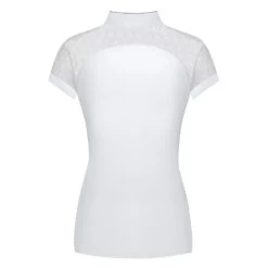 FairPlay Anita Short Sleeved Competition Shirt With Lace Sleeves -Equestrian Clothing Shop fairplay anita short white 2