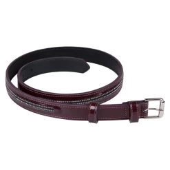 FairPlay Hematyt Patent Leather Belt With Crystals -Equestrian Clothing Shop fairplay hematyt beltbordeaux