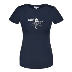 FairPlay Maya Tee Shirt With Crystal Logo -Equestrian Clothing Shop fairplay maya navy