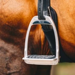 Flex-On Hunter Stirrups Inclined Ultra Grip SILVER/SILVER/BLACK -Equestrian Clothing Shop flex on hunter stirrups aluminium
