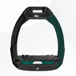 Flex On SAFE ON Stirrups Inclined Ultra Grip BLACK/BLACK/DARK GREEN With DARK GREEN ARM