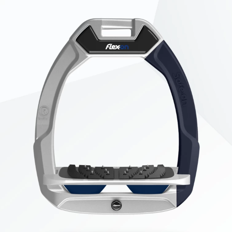 Flex On SAFE ON Stirrups Inclined Ultra Grip GREY/GREY/NAVY With NAVY ARM 1 Flex On SAFE ON Stirrups Inclined Ultra Grip GREY/GREY/NAVY With NAVY ARM