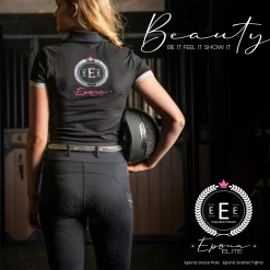 Epona Elite Grace Ladies Polo Shirt BLACK -Equestrian Clothing Shop grace polo 7c7ce709 76db 49b6 a783 e37f44542343