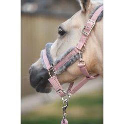 Equestrian Stockholm Halter And Lead Set With Fur PINK 10 Equestrian Stockholm Halter And Lead Set With Fur PINK -Equestrian Clothing Shop halter and lead rope pink3