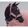 Equestrian Stockholm Halter And Lead Set With Fur PINK