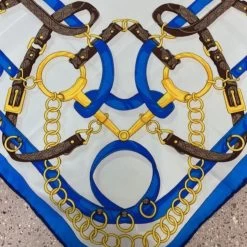 Hitchley And Harrow Equestrian Print Silk Scarf -Equestrian Clothing Shop hitchley scarf colour