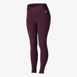 Horze Active Fleece Lined Fullseat Tights -Equestrian Clothing Shop horze active winter tights plum