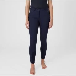 Horze Kaitlin Silicone Full Seat Breeches With Floral Detail -Equestrian Clothing Shop horze kaitlin breech blue2