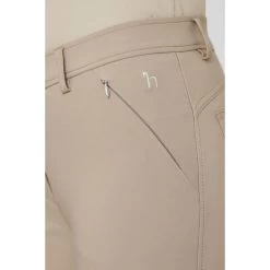 Horze Kaitlin Silicone Full Seat Breeches With Floral Detail -Equestrian Clothing Shop horze kaitlin breech taupe3