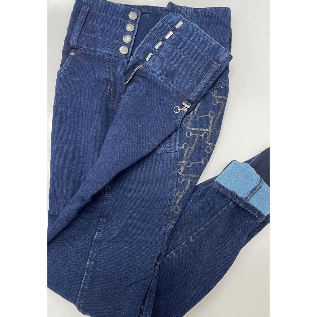 Horze Kacy Ladies Winter Full Seat Stretch Denim Breeches 1 Horze Kacy Ladies Winter Full Seat Stretch Denim Breeches