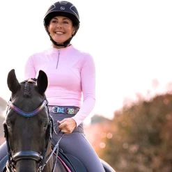 Epona Elite Ella Ladies Long Sleeve Baselayer SOFT PINK -Equestrian Clothing Shop j8