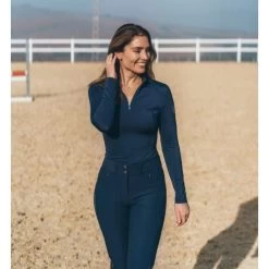 Equestrian Stockholm UV Protection Long Sleeved Top MIDNIGHT BLUE -Equestrian Clothing Shop midnight blue uv top5