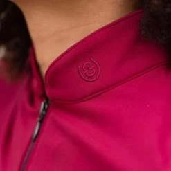 Equestrian Stockholm Long Sleeved Power Top Wild Rose -Equestrian Clothing Shop navy dag4 32