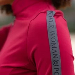 Equestrian Stockholm Long Sleeved Power Top Wild Rose -Equestrian Clothing Shop navy dag4 34
