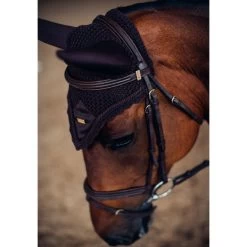 Equestrian Stockholm Ear Bonnet Soundless Chocolate -Equestrian Clothing Shop padded bonnet chocolate3
