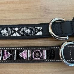 Penelope Pearl Leather Dog Collar -Equestrian Clothing Shop penelope pearl dog collar.jpg5