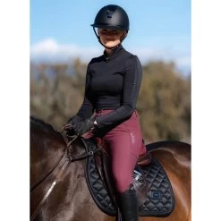 Equestrian Stockholm Long Sleeved Power Top TOTAL ECLIPSE -Equestrian Clothing Shop power top total eclipse