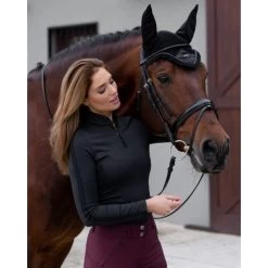 Equestrian Stockholm Long Sleeved Power Top TOTAL ECLIPSE -Equestrian Clothing Shop power top total eclipse2