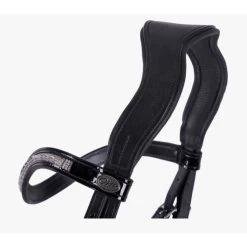 QHP Sita Leather Bridle With Crystal Browband And Webb Reins 8 QHP Sita Leather Bridle With Crystal Browband And Webb Reins -Equestrian Clothing Shop qhp sita bridle6